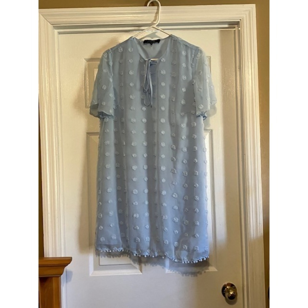 Baby Blue Dress Polka Dots Size Small Cori Lane Dress